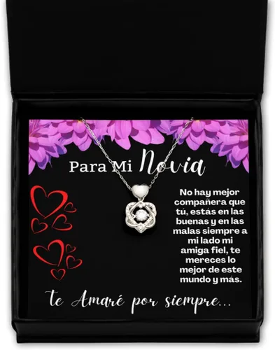 Vista 9 de Cadena de oro para novia con mensaje personalizado, regalo de aniversario de boda o Navidad, collar para mujer