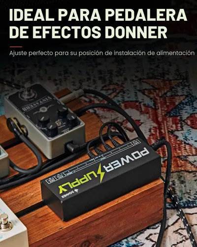 Vista 8 de Donner DP-1 Pedal de Guitarra Fuente De Alimentación 10 aislado DC salida 9 V/12 V/18 V para Pedal de efectos.