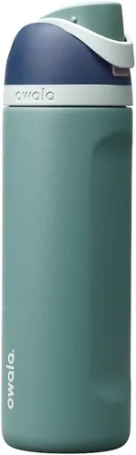 Vista 123 de Owala FreeSip - Botella de agua de acero inoxidable de 24 onzas, pistas de esquí de los años 80