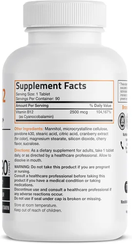 Vista 2 de Vitamina B12 de Bronson, 0,000088 oz, sublingual, de rápida liberación, 1