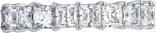 Vista 9 de Tienda Collection Sterling Silver Princess Cut All-Around Band Ring made with Infinite Elements Cubic Zirconia