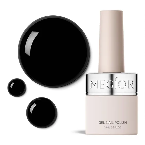Vista 91 de MEGIOR Esmalte de uñas de gel libre de TPO, 0.5 onzas líquidas, base de gel transparente para remojar la lámpara de uñas LED, capa base de larga