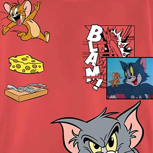 Vista 2 de Tom & Jerry - Camiseta de manga larga con dibujos animados vintage