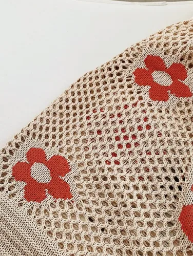 Vista 4 de ENBEI Bolsas bohemias, bolsa de punto de hombro, bolsa de mano Y2K estética, bolso de ganchillo lindo para mujeres, regalos hippie