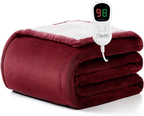 Vista 11 de Homemate Heated Blanket Electric Throw 50"x60" Heating Blanket ETL Cert 02 - Navy Blue