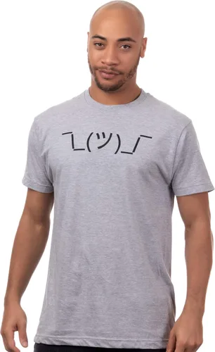 Vista 2 de _ _ Camiseta estampada sarcástica con meme Shruggie para hombres y mujeres