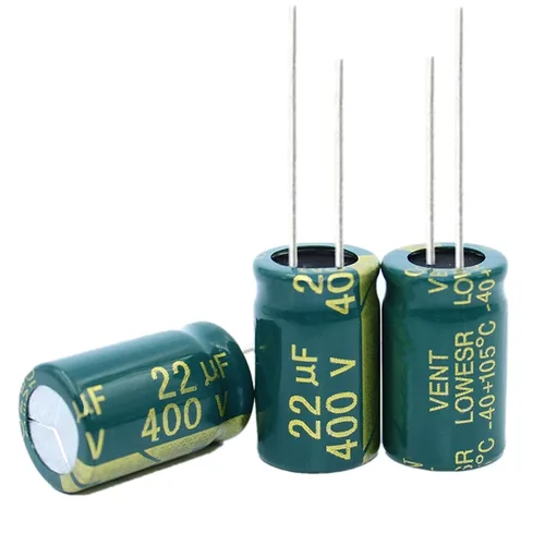 Vista 14 de 20 condensadores electrolíticos de 10 UF/400 V, condensadores electrolíticos de aluminio de alta frecuencia para refrigerador, TV, monitor LCD