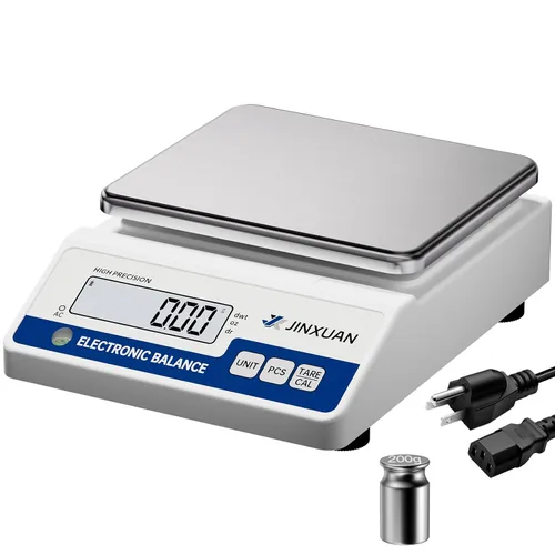 Vista 15 de Balanza digital de laboratorio 0.01g de precisión 5000g Balanza analítica Escala de precisión para pesar oro, plata, joyas de diamante, polvo