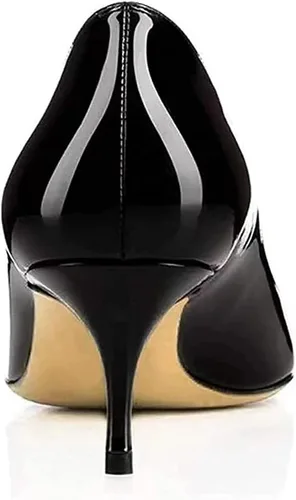 Vista 3 de Axellion Zapatos de tacón para mujer, zapatos de tacón de gatito, punta puntiaguda, tacón alto sin cordones para vestir de oficina