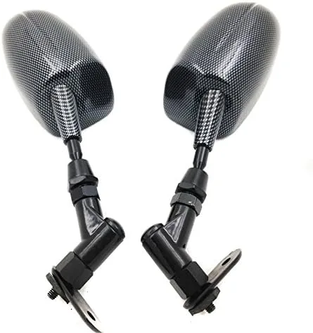 Vista 5 de Mini Espejos para Motocicleta Honda CBR 600RR Kawasaki Ninja 636 ZX6R Yamaha YZF R6 R1 Carbon nuevo