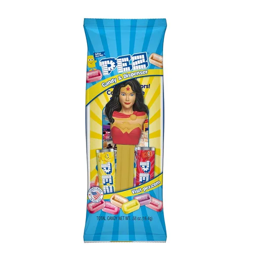 Vista 2 de PEZ Candy Dc Comics Justice League - Dispensador surtido de caramelos, 6.96 onzas (paquete de 12)