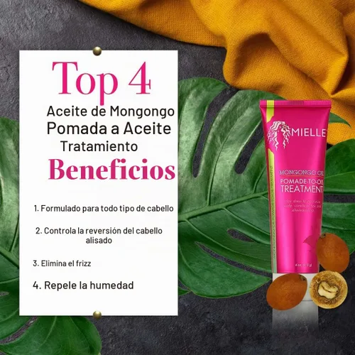 Vista 4 de Mielle Organics Tratamiento de pomada a aceite de Mongongo, 4 onzas