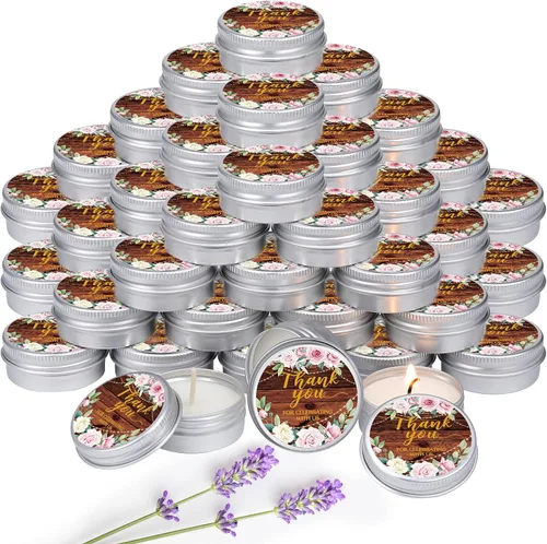 Vista 11 de MTLEE 50 velas de regalo para invitados de 1 onza