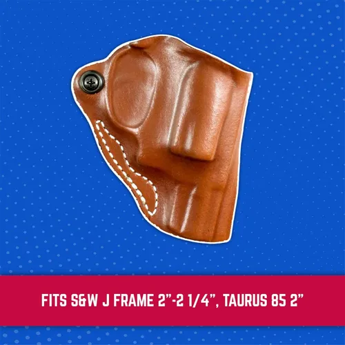 Vista 3 de DeSantis Funda de cuero OWB Mini Scabbard para pistolas y revólveres, funda de transporte abierta para hombres y mujeres, de extracción rápida