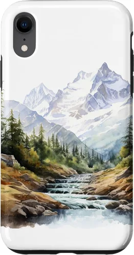 Vista 24 de Funda para iPhone 11 Pro acuarela montañas paisaje