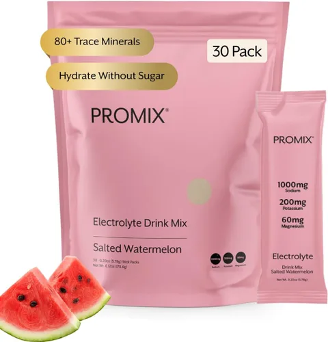 Vista 9 de ProMix Nutrition Paquetes de electrolitos en polvo, sin azúcar, cero calorías, sin stevia, aptos para el ayuno, sal rosa natural del Himalaya, lima