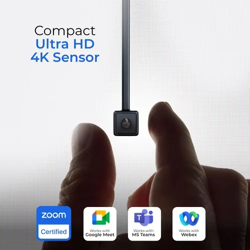 Vista 4 de Cámara iContact Pro 4K HD Webcam Pro con contacto visual, micrófono con cancelación de ruido (cámara Pro segura) Contacto visual, micrófono