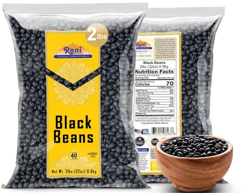 Vista 4 de Rani Frijoles Negros (Frijoles Tortuga) 32oz (2lbs) 908g ~ Completamente Naturales Vegano Apto para Gluten Sin OGM Kosher Producto de EE.