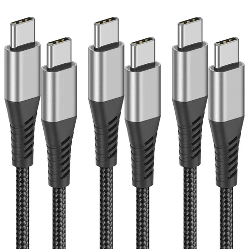 Vista 8 de Cable corto USB C a USB C de 1 pie, paquete de 3 cables de carga rápida Cable USBC a USBC de 1 pie para iPhone 15, 16, 17 Pro Max, iPad, MacBook
