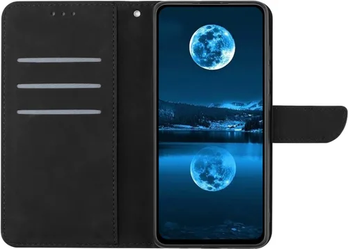 Vista 4 de bojioderf Compatible con Redmi A1 4G, compatible con Redmi A2 4G Stand Flip Card Slot Cierre Magnético Negro