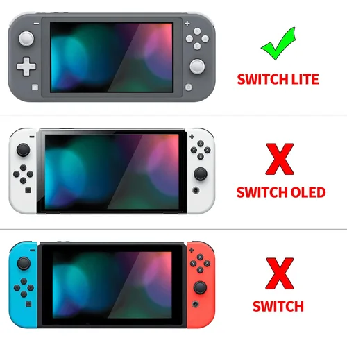 Vista 2 de PlayVital ZealProtect Protective Case for Nintendo Switch Lite, Ergomomic Grip Hard Cover - Durable Shock-absorbent Shock-Absorption Anti-Scratch