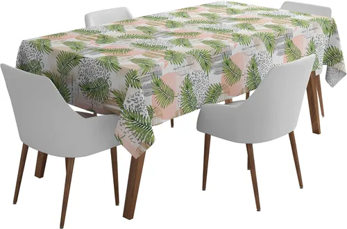 Vista 59 de Mantel cuadrado para interiores y exteriores de 58 x 58 pulgadas, mantel cuadrado impermeable para mesa de patio, manteles de primavera/verano