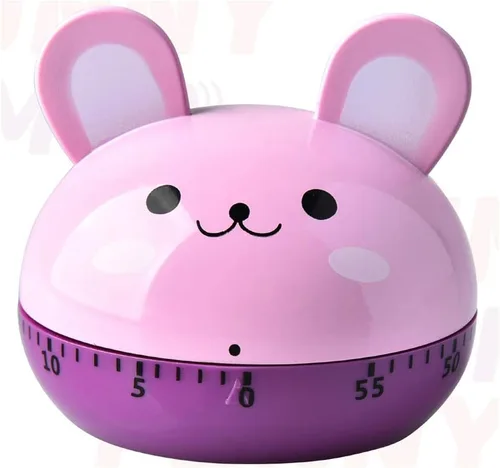 Vista 14 de Divertidos temporizadores mecánicos de animales, 60 minutos, dispositivo de cocina, temporizador de cocina, reloj con alarma fuerte, contadores