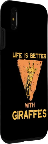 Vista 3 de Funda para iPhone XS Max Life Is Better With Giraffes Giraffe Safari Animal