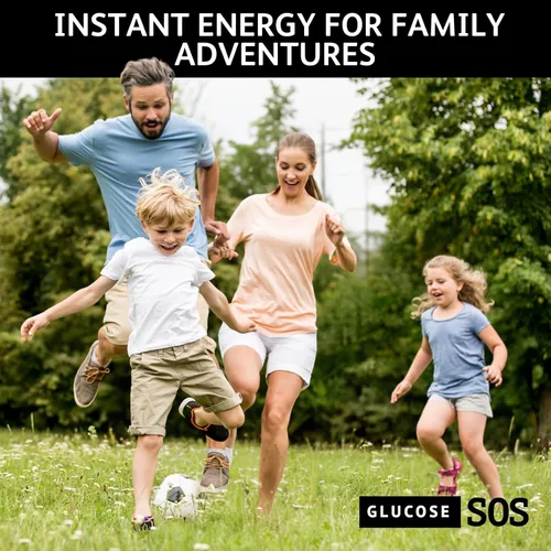 Vista 7 de Comprimidos de Glucosa SOS que se Derriten Hechos con Polvo de Dextrosa, Puré de Frutas Natural, Azúcar, Comprimidos de Glucosa, Suplemento