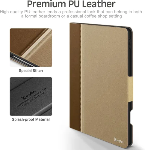 Vista 9 de KingBlanc Funda para iPad Pro de 11 pulgadas de 4ª/3ª/2ª/2ª/1ª generación (2022/2021/2020/2018) con soporte para lápices, cuero sintético, función