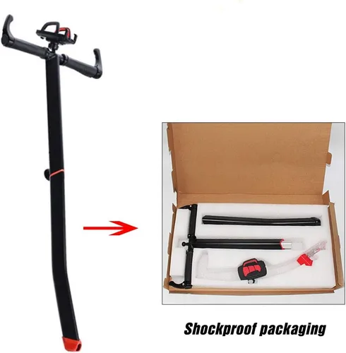 Vista 4 de ToLanbbt Manillar de patinete ajustable para Segway Ninebot Mini PRO con soporte para teléfono, control de palanca de liberación de presión de Negro