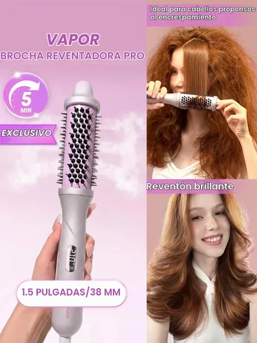 Vista 2 de SHEGLAM Steam Thermal Brush, 1.5" Round Brush for Blowout Look, Dry & Steam