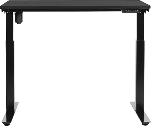 Vista 6 de Office Star Prado - Mesa motorizada de altura ajustable de 4 pies con control de memoria programable de 4 posiciones, parte superior negra y base