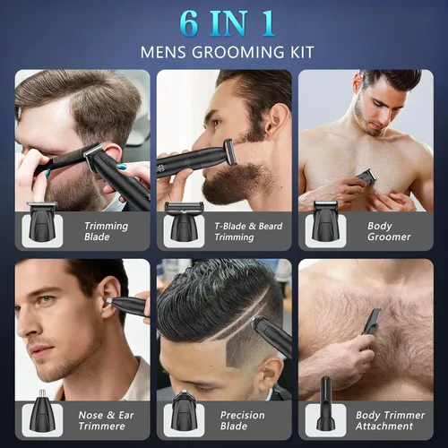Vista 7 de Manscape - Cortadora de cuerpo y barba para hombres, impermeable Negro