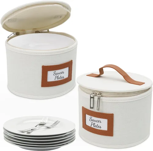 Vista 45 de HOMELUX THEORY 8 piezas de contenedores de almacenamiento de porcelana de carcasa dura, almacenamiento de tazas, copas de vino, utensilios