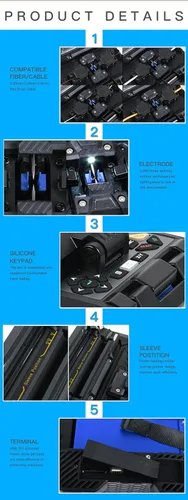 Vista 5 de ORIENTEK Máquina de empalme de soldadura de fibra óptica de alineación de núcleo T45 Máquina de empalme de fibra óptica FC-30 Cuchilla de fibra