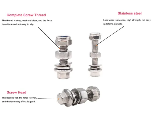 Vista 5 de cSeao Kit surtido de tornillos hexagonales con bridas M6 M8, 230 piezas, arandelas y tuercas de acero inoxidable 304