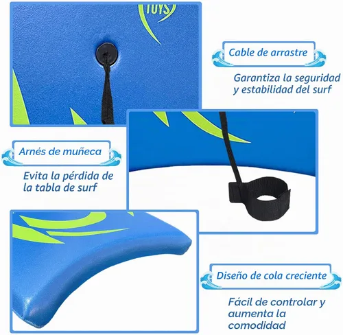 Vista 4 de Bo-Toys Tabla de bodyboard ligera con núcleo EPS