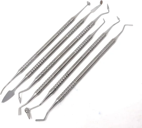 Vista 4 de Instrumento compuesto Dental Set de 6 piezas de llenado de plástico restaurador preparación talladores contorno tapón bola bruñidor cavidad diente