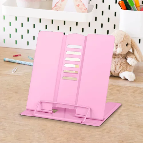 Vista 12 de Honagu Soporte de metal para libros de escritorio, soporte ajustable para libros, manos libres para leer, soporte para documentos, soporte