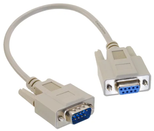 Vista 2 de CablesOnline, Cable de extensión RS232 serial RS232 de 1 pie DB9 macho a DB9 hembra de 9 conductores, S-3001