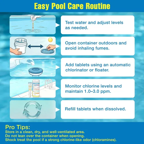 Vista 6 de PROFELIZ Chlorine Tablets 3 Inch for Swimming Pools,20 lbs