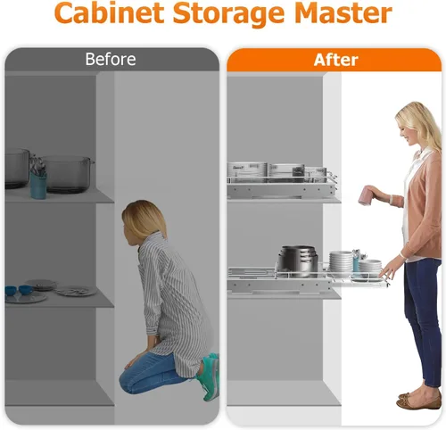 Vista 7 de G-TING Organizador de gabinete extraíble, estantes de despensa deslizantes de alta resistencia para el hogar, cocina, baño, 12.44 pulgadas de ancho