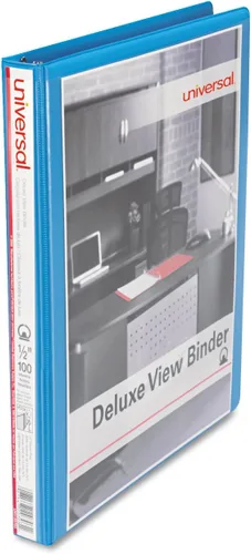 Vista 4 de Universal 20701 Deluxe - Carpeta con anillas redondas, capacidad de 1/2 pulgada, color negro