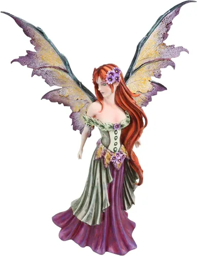 Vista 5 de Ebros Amy Brown - Estatua de hada grande de verano con adorno de flores, estatua de coleccionista de hadas FAE, figura mágica de 18.5 pulgadas