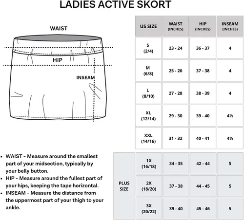 Vista 6 de Real Essentials Paquete de 4 falda pantalón deportiva para mujer, ligera, cómoda y transpirable (disponible en tallas grandes)