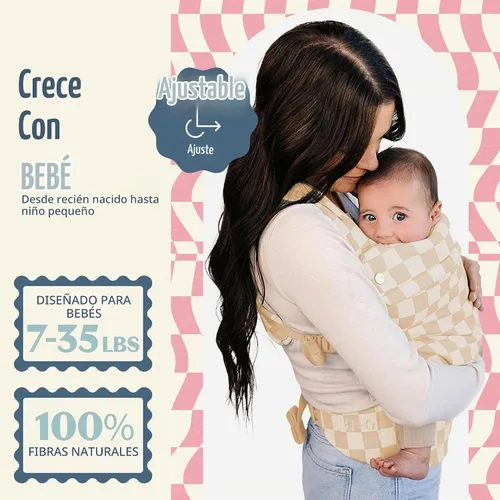 Vista 3 de Ava & Oliver Essential Portabebés – Portabebés ergonómico, saludable para la cadera, suave y estructurado para bebés y niños pequeños
