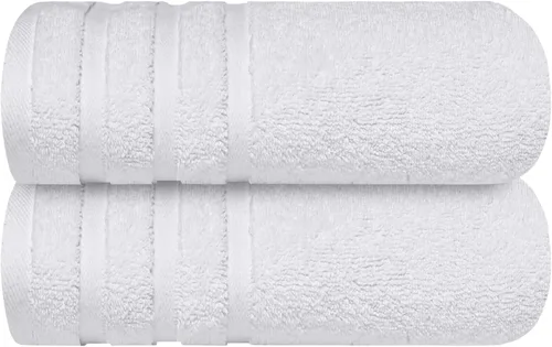 Vista 8 de Infinitee Xclusives Toallas de baño 100% de algodón hilado en anillo para Blanco brillante