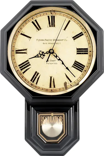 Vista 7 de JUSTIME Reloj de pared clásico vintage tradicional de estilo Schoolhouse, con péndulo y melodía Westminter cada hora, relojes de pared con melodía