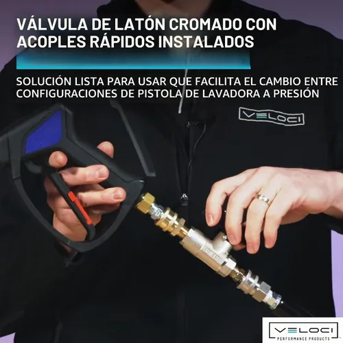 Vista 5 de Válvula de bola de hidrolavadora de presión de latón MTM con accesorios B